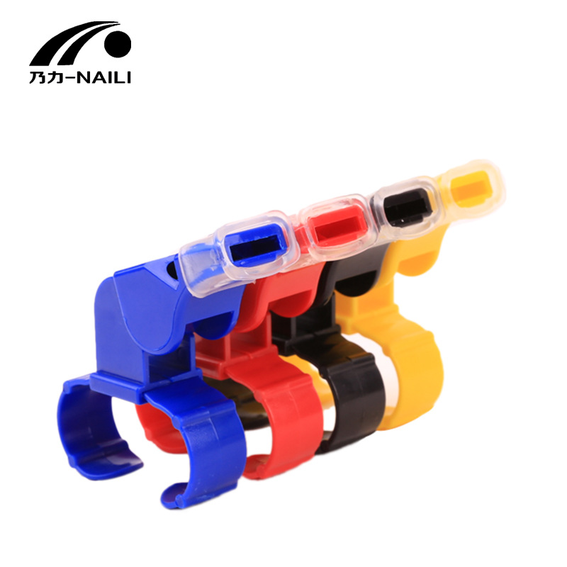 Picture of Ring whistle referee whistle football referee whistle nuclear-free whistle set finger whistle belt tooth guard rescue whistle