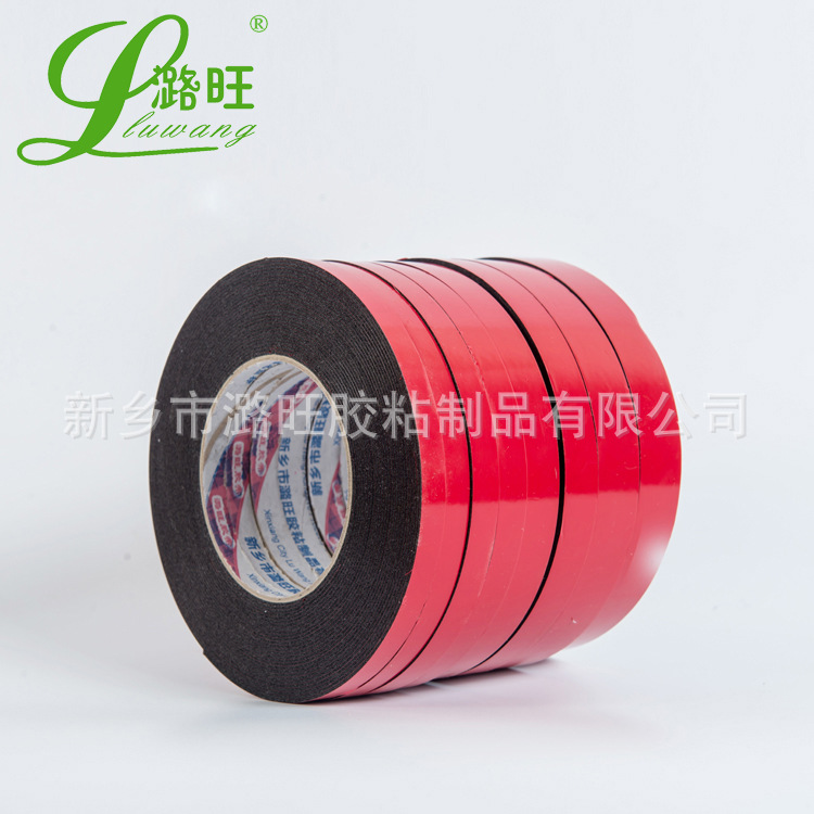 Henan Jiangsu construction car double-sided tape 10 meters long thick 1mmPE red film black car foam double-sided tape