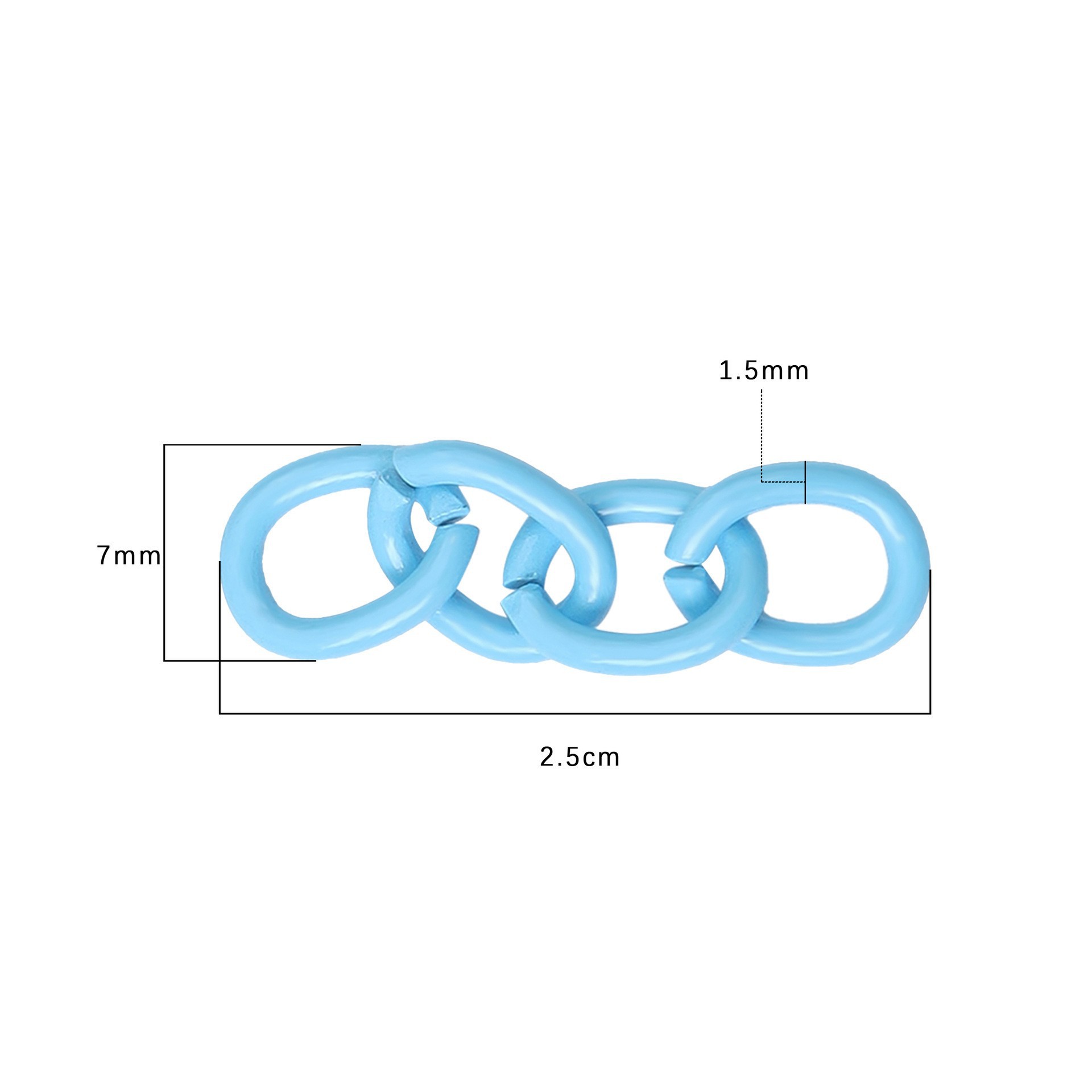 Picture of AliExpress color iron paint 4 section chain extended chain tail chain bag small pendant ring accessories handmade DIY materials