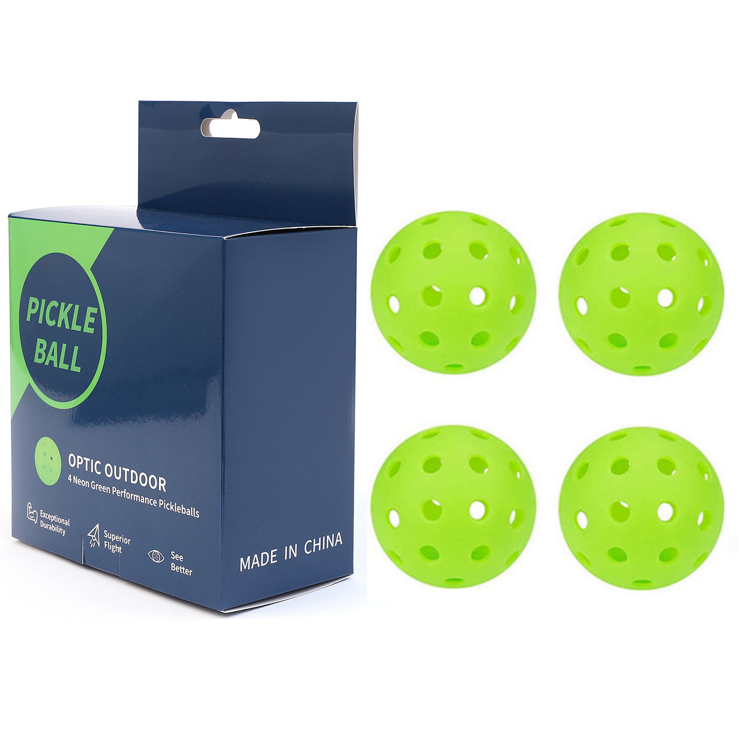 Picture of Pickleball Training Ball 74mm Practice Ball Pe Outdoor Plastic Injection Molded Ball with Led Light