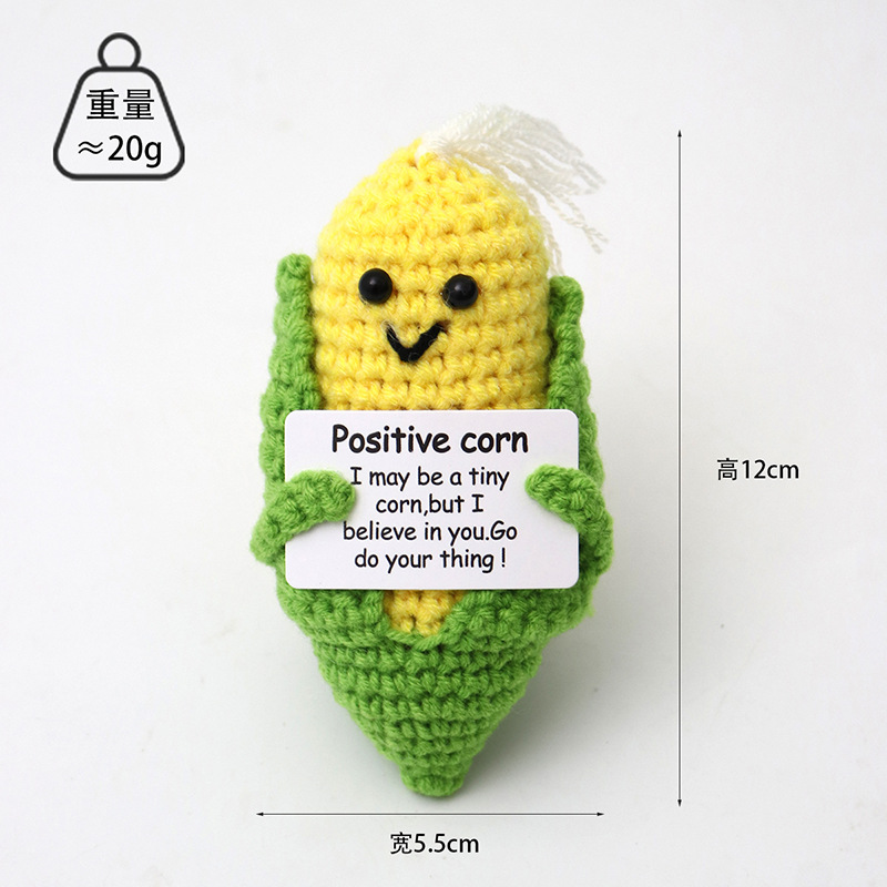 Picture of Cross-Border Hot-Selling Wool Crochet Positive Energy Potato Knitted Wool Cucumber Positive Energy Wool Crocheted Doll Finished Product