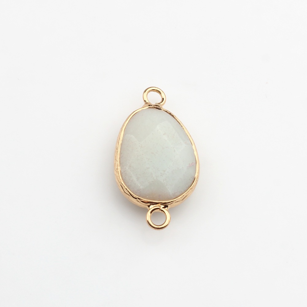 Picture of Cross-border hot selling new natural stone pendant copper wrapping cut-shaped double hanging pendant wholesale