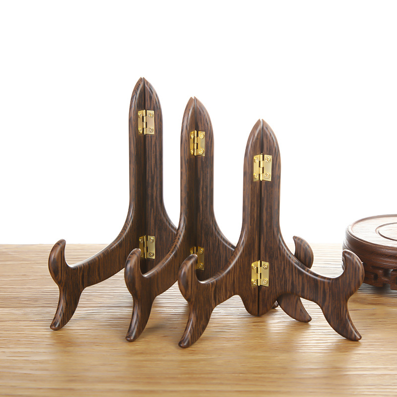Picture of Pu'er tea shelf imitation solid wood tea cake stand seven-seed cake display stand White Tea porcelain plate disc crafts stand display stand