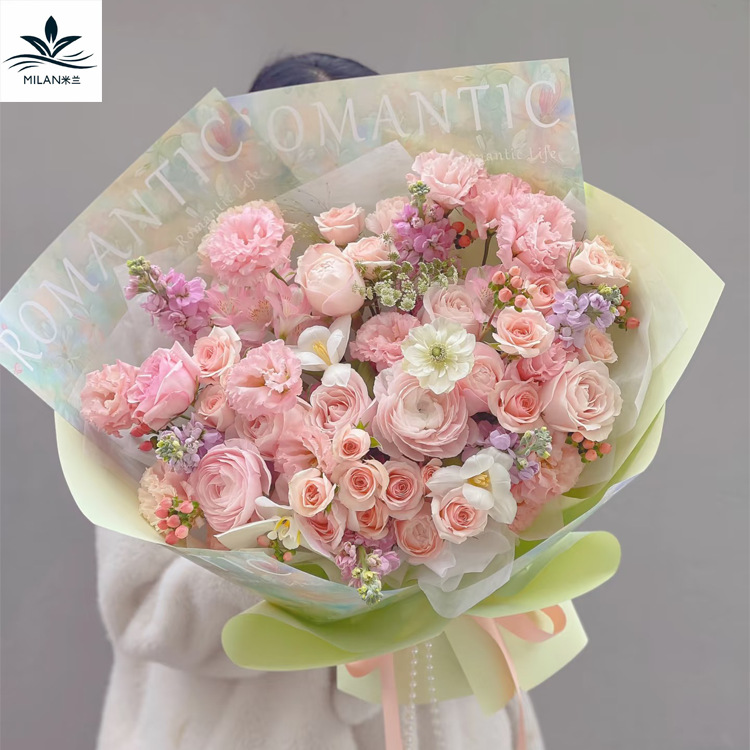 Sicilian oil painting wind wrap flower paper Fenghua paper waterproof bouquet art paper DIY floral gift flower wrapping paper