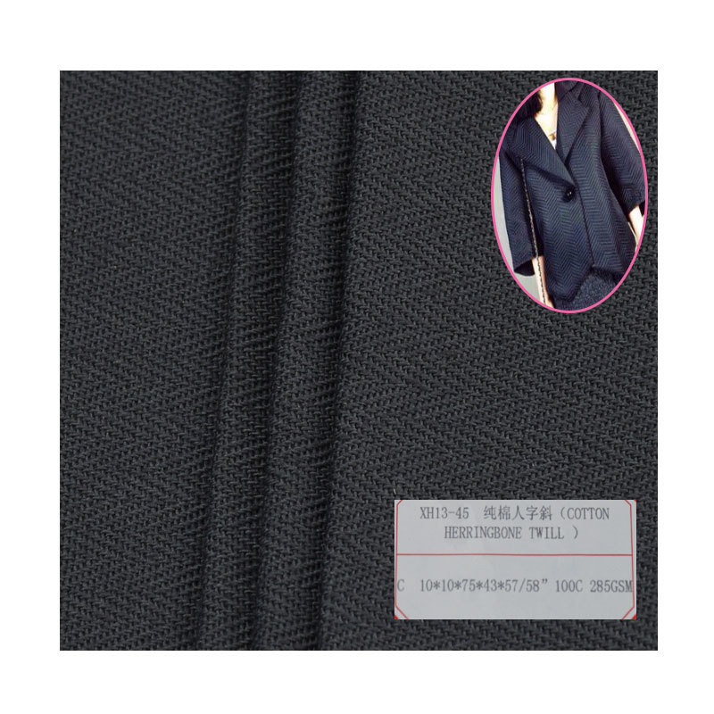 Manufacturer Wholesale Pure Cotton Herringbone Fabric Women's Casual Jacket Workwear Fashion Work Clothes Jacquard Fabric