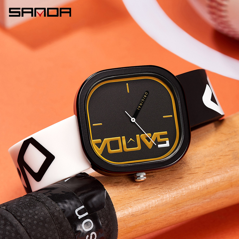 Sanda Brand Sports Watch Design Irregular Square Watch Personality Trend Simple Waterproof Electronic Watch