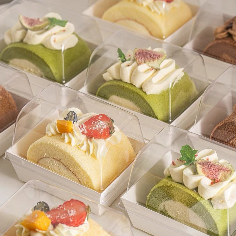 Net red cotton quilt roll packing box cake roll box mousse cut dessert box cut cake packaging box Swiss roll