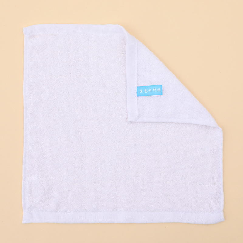 Picture of Bamboo Fiber Small Square Towel 25*25 Saliva Towel Face Wash Absorbent Plain Square Towel Kindergarten Kidsren's Handkerchief Small Towel