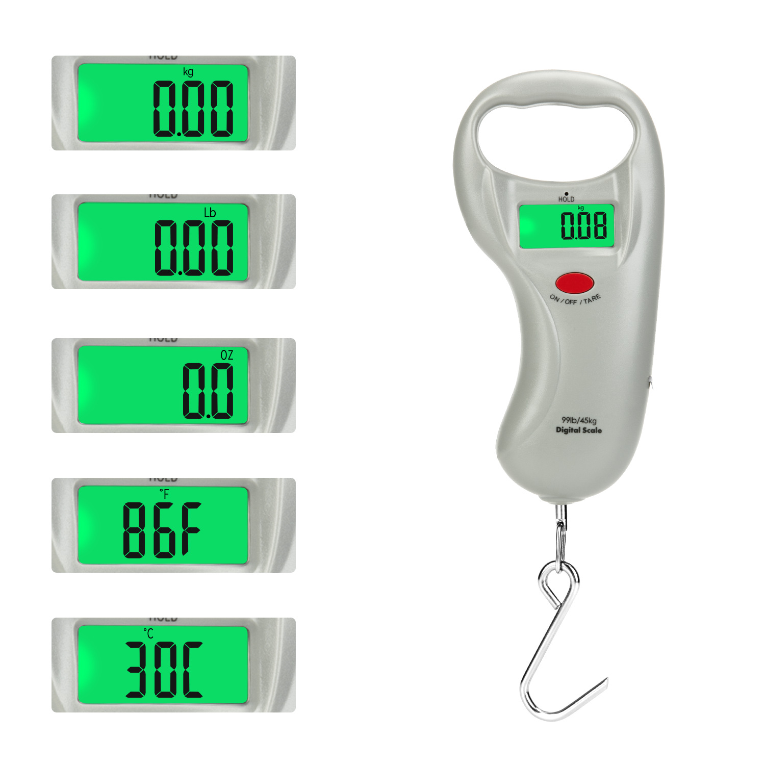 Picture of Supply floating electronic scale electronic portable scale fishing scale hanging scale 50kg can float on water waterproof