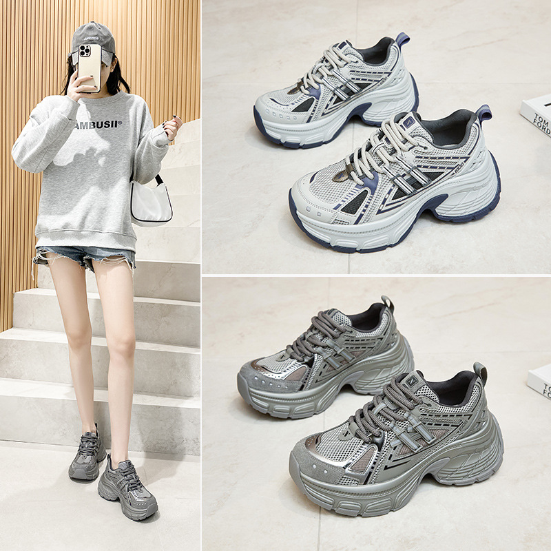 Inner heightening thick-soled retro Torre shoes women's 2025 spring new sneaker casual shoes German training shoes Forrest Gump shoes