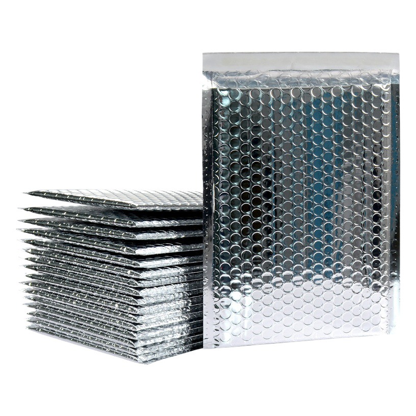 Silver Pe Aluminized Film Bag Self-Adhesive Bag Quick Packaging Foam Bag Envelope Packaging Wholesale