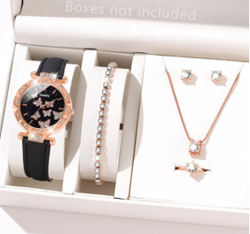 Picture of New TikTok Popular Women's Watch Fashion Personality Simple Watch Butterfly Digital Belt Watch Set