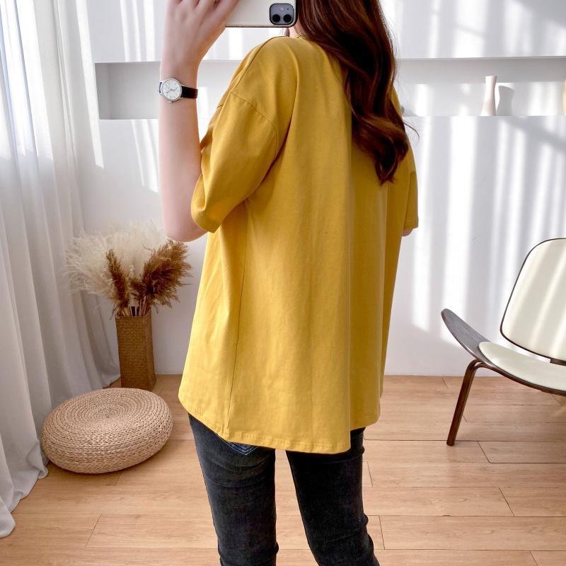 Picture of Maternity Wear T-Shirt Nursing Clothes Outing Summer Tops Loose Large Size Summer Nursing Clothes Nursing Clothes Bottoming Shirt T-Shirt