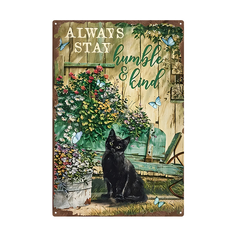 Picture of Cross-border American Country Retro Flower Figure Tin Painting Garden Pastoral Balcony Wall Wall Wall Old Decoration Pendant
