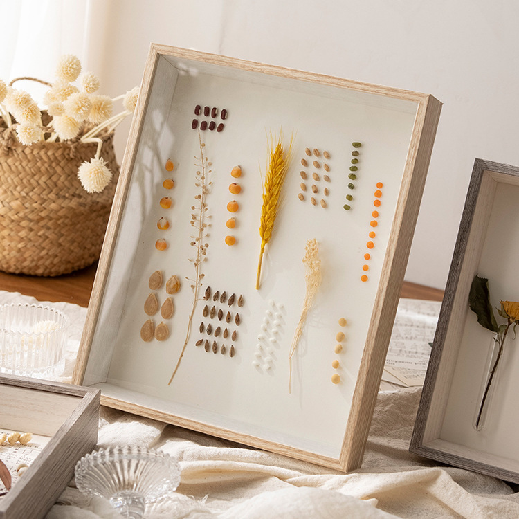 Picture of Stereo Hollow Specimen Frame diy Handmade Photo Frame Table Butterfly Insect Clay Preservation Mounting Frame Dried Flower Photo Frame