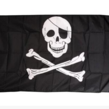 Spot small wholesale No. 4 pirate skull flag 90*150cm bar KTV Carnival No. 4 polyester flag