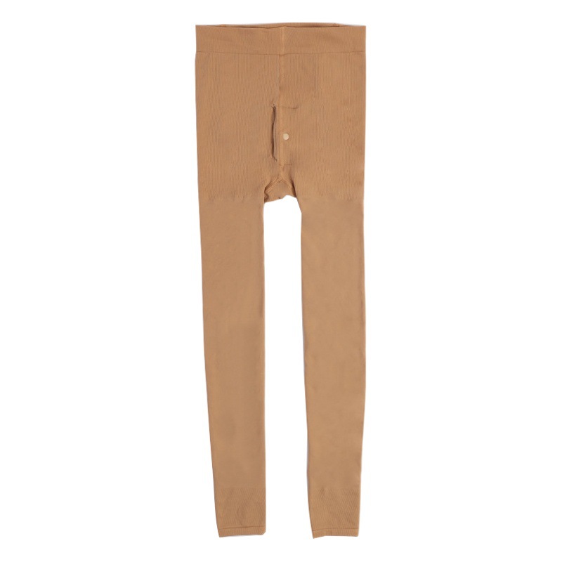 200D Velvet Men's Front-Fly Leggings 100kg Large Size High-Elastic Close-Fitting Bare-Leg Effect Pantyhose Tights