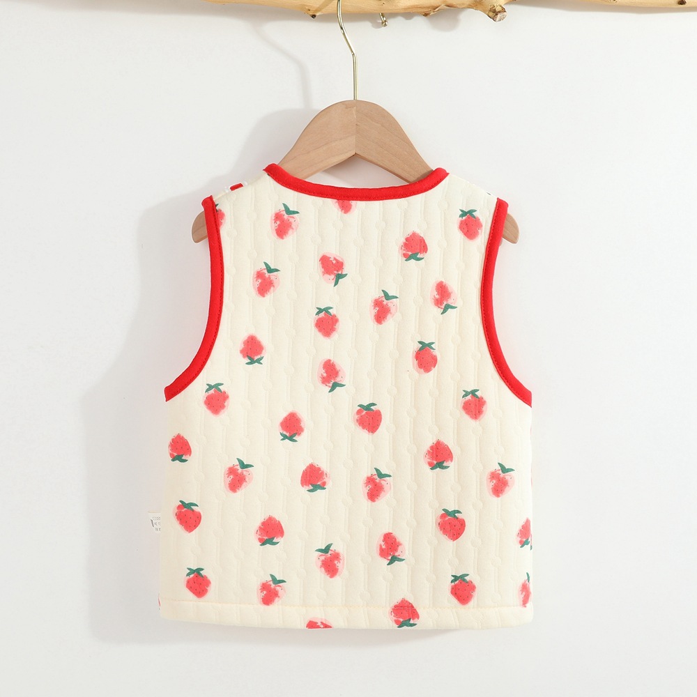 Picture of Baby Vest Warm Padded Cotton Class a Pure Cotton Spring and Autumn Men's Newborn Vest Women's Clothes 6 Baby's Waistcoat