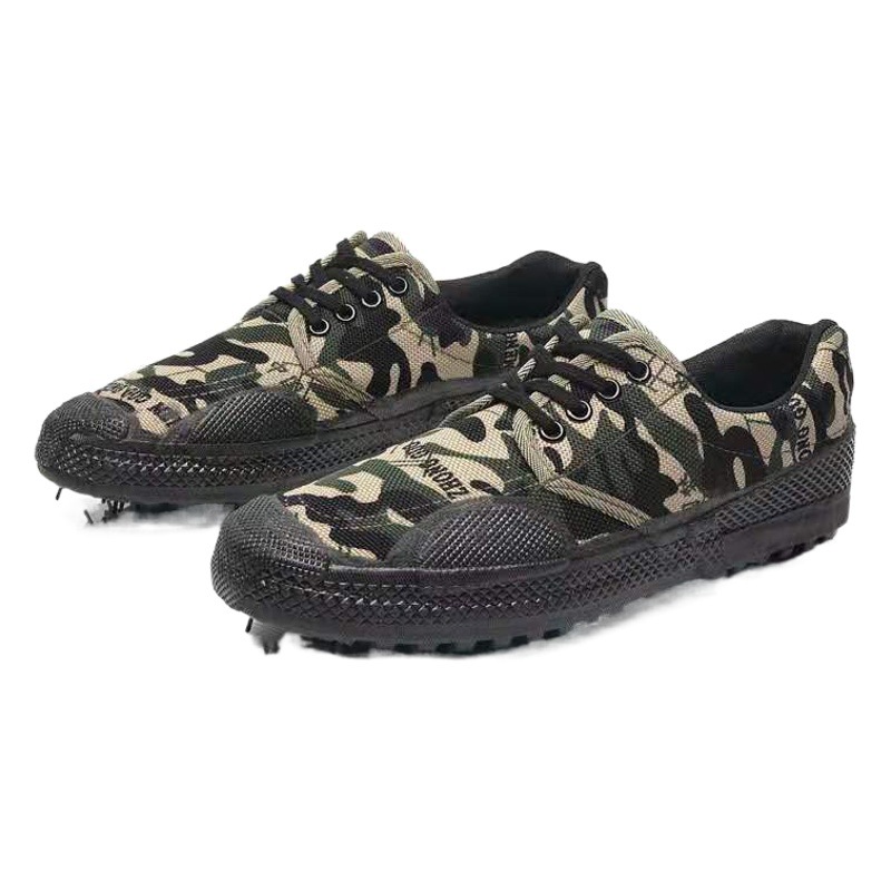 Men's and women's liberation site camouflage shoes labor protection shoes rubber shoes work shoes military training shoes low shoes non-slip Labor