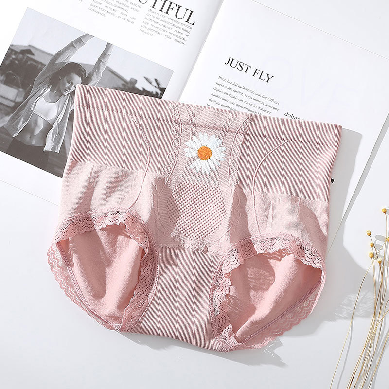 Picture of Foreign trade mid-waist tummy panties female sexy girl Daisy panties wet hip seamless briefs