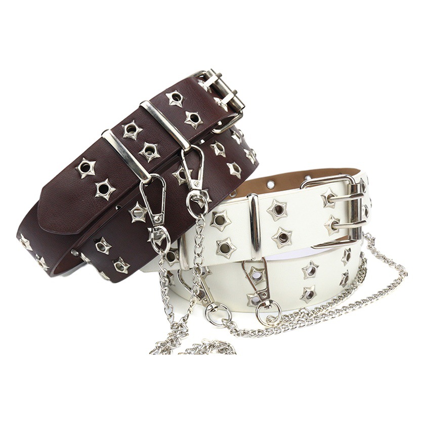 Cross-border Korean-style Punk Women's Belt Chain Y2K Design Sense Belt Women's Decorative All-match Jeans Belt