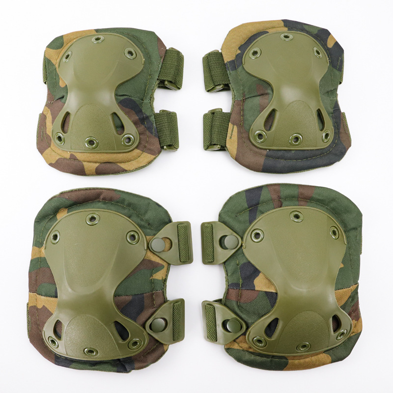 Cross-border supply King Kong protective gear four-piece outdoor CS knee pads elbow pads riding protective gear set tactical military fan equipment