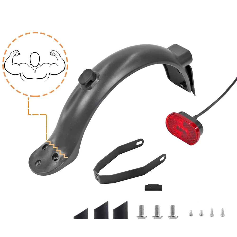 Suitable for electric scooter new Pro2 rear fender with license plate rear tail light bracket screw plug hook accessories
