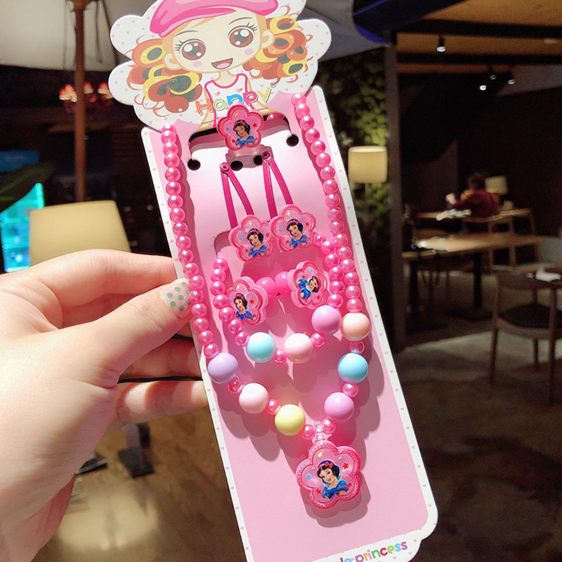 Picture of Children's jewelry baby cartoon cute fruit pendant bracelet suit birthday gift box in stock wholesale