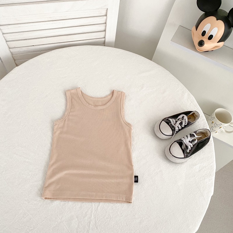 Picture of Children's Vest Modal Summer Thin Outer Wear Seamless Mask T-Shirt Baby Boys and Girls Bottoming Tops for Men