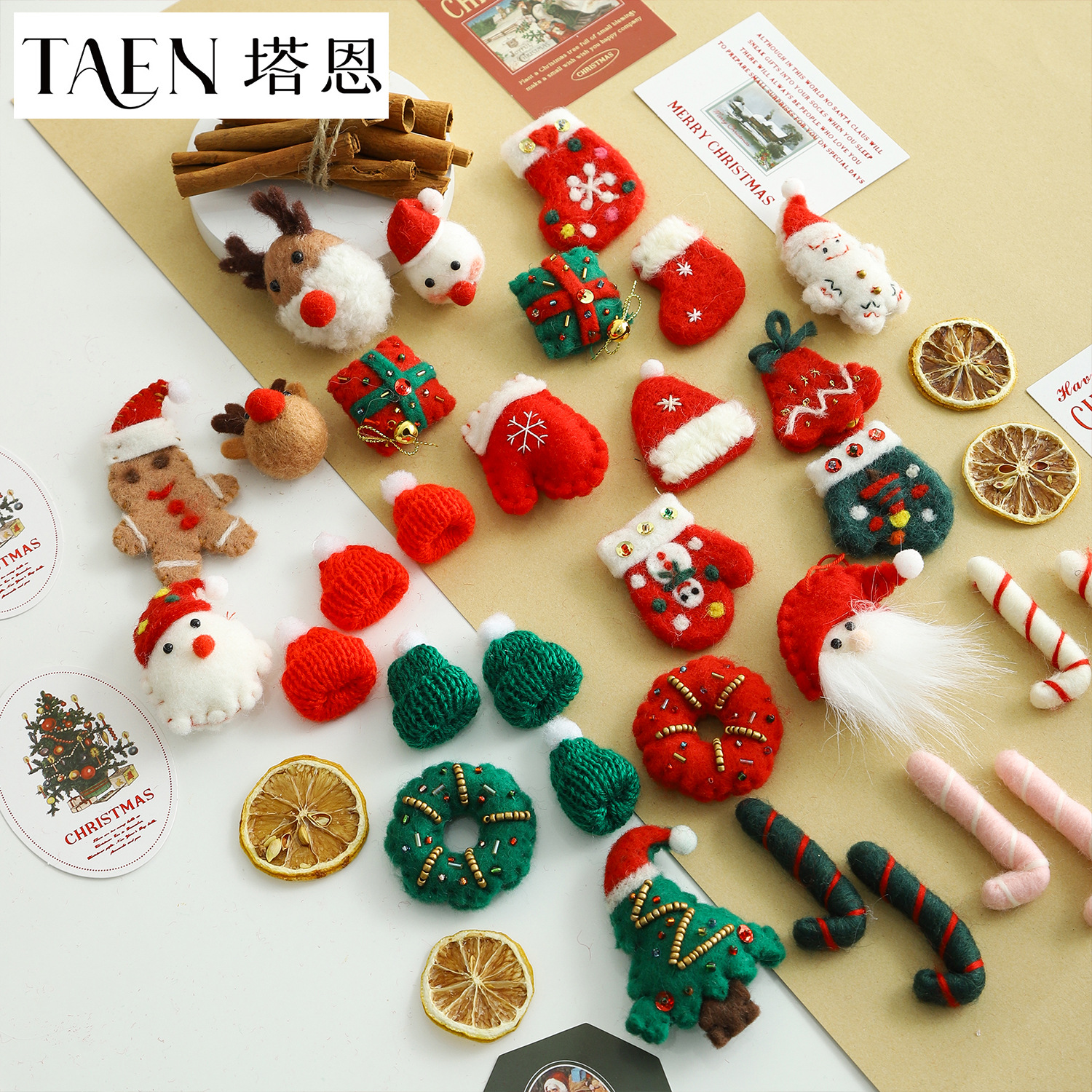 [2025 Christmas Pendant] Christmas Felt Doll Accessories Gift Packaging DIY Christmas Tree Decoration Materials