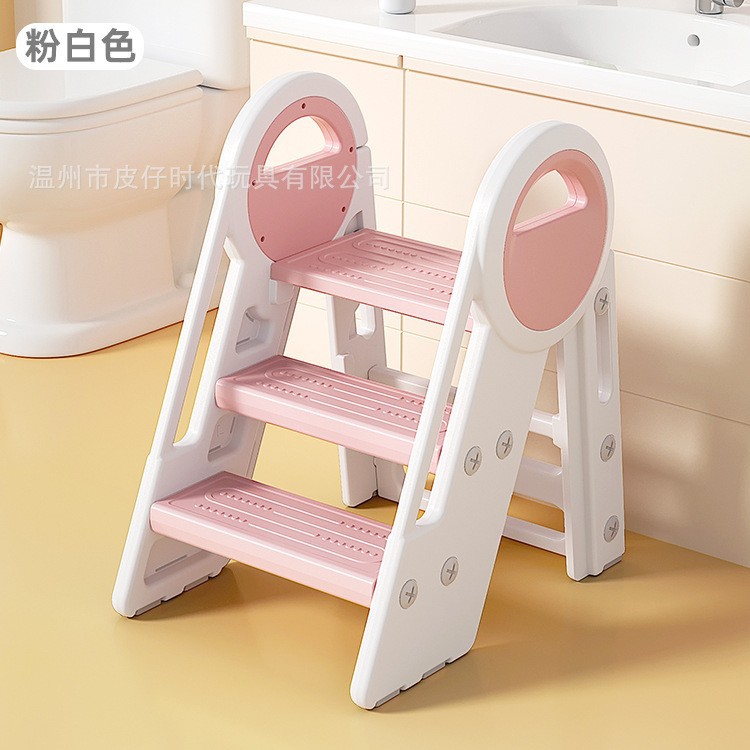 Picture of Multifunctional Children's Safety Double-layer Step Stool Baby Non-slip Height-increasing Children's Birthday Gift Step Stool Step Stool