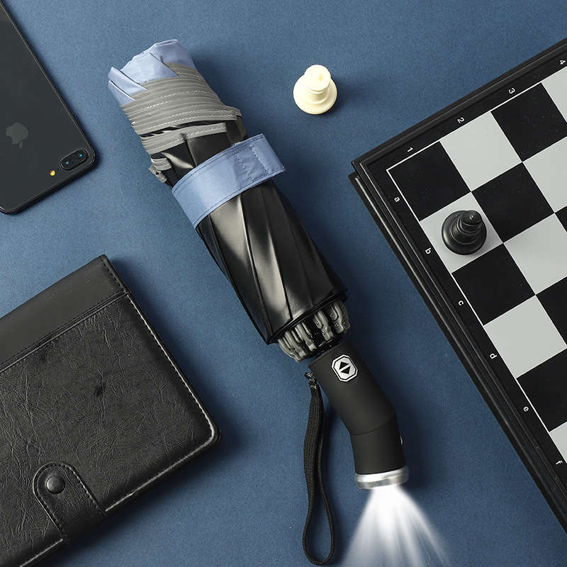 Picture of Fully Automatic Foldableing High-End Umbrella for Women, High-End, Sunny and Rainy Dual-Use Umbrella, Reverse Umbrella That Can Be Rotated with Logo