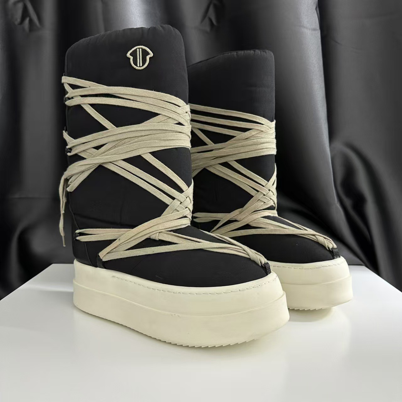 Thick-Soled Heightening Waterproof Platform Snow Boots Mid-Calf Genuine Leather Men's 2024 Autumn and Winter New Warm Men's Boots
