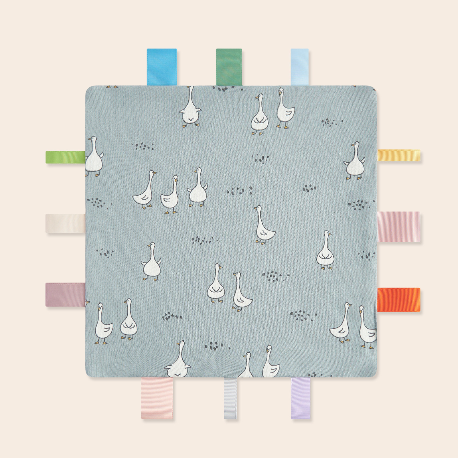 Picture of Yinmei baby beanie label cartoon soothing towel newborn beanie handkerchief baby sleeping soothing towel doll