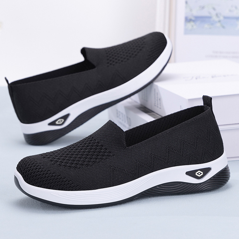 Picture of Women's Shoes Cross-border New Flying Woven Breathable Casual Shoes Slip-on Mother Shoes Old Beijing Cloth Shoes Flat All-match Single-layer Shoes