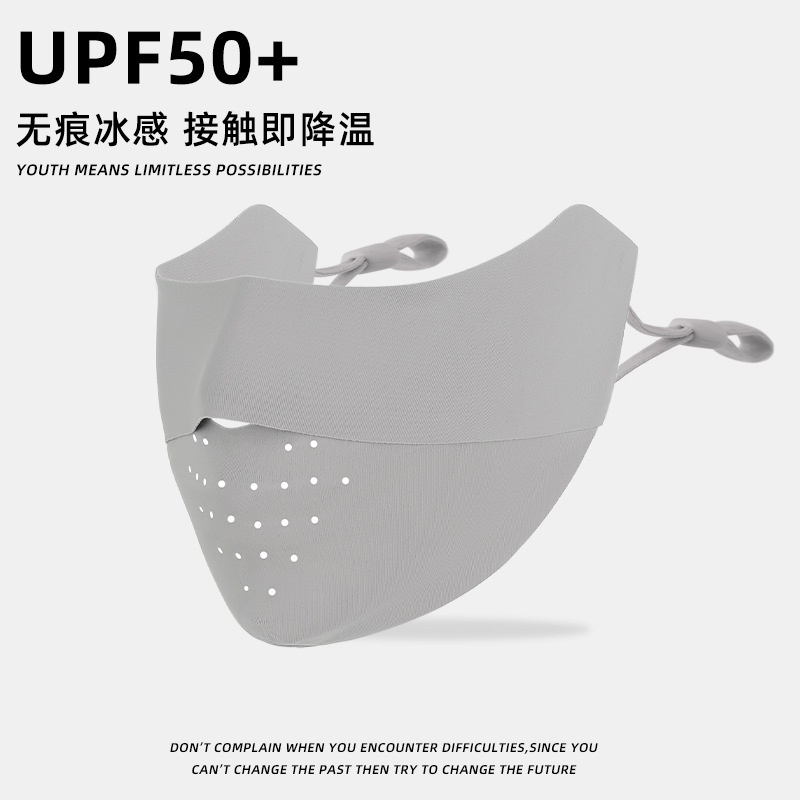 Picture of Ice Silk sun protection mask sun protection full face breathable fashion Korean eye protection corner summer outdoor UV protection Women's mask