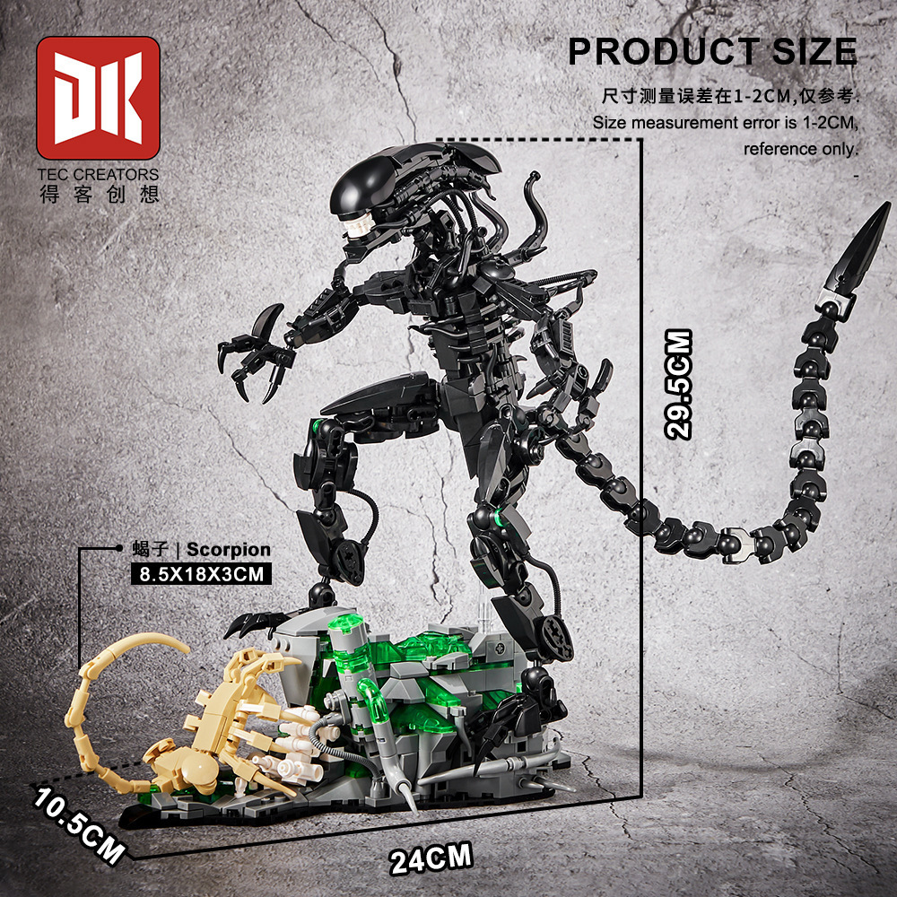 Picture of Alien Beast Children's Puzzle Compatible Lego Building Block Toy Birthday Gift Iron Blood Desktop Ornament Gift