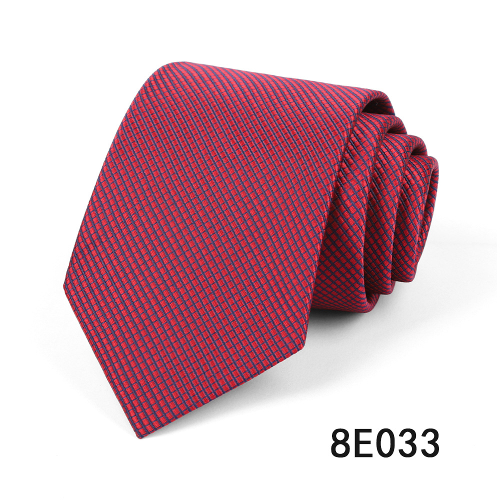 Picture of Men's Tie Business Casual Stripesd Tie 8cm Polyester Jacquard Embroider Print Tie Wholesale Formal Wear