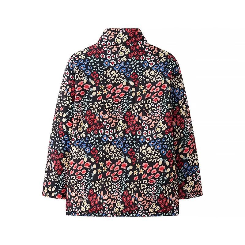 Picture of 2024 autumn and winter new European and American cross-border women's street fashion casual printed cotton coat 2104