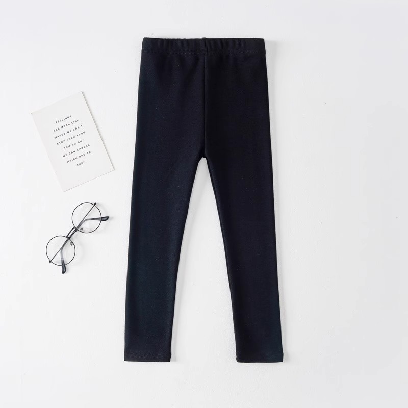Picture of Girls' leggings spring and autumn thin white outer wear children's black autumn pure cotton gray baby thick long pants