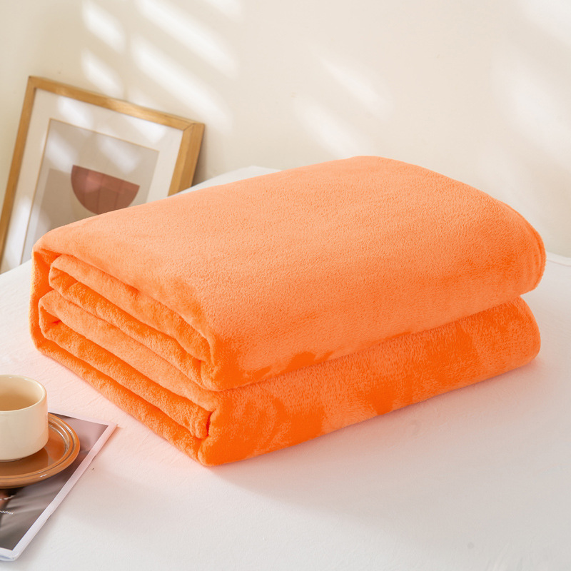 Picture of Foreign Trade Cross-Border Solid Color Flannel Blanket Summer Sofa Nap Blanket Coral Velvet Sheets Gift Blanket Wholesale