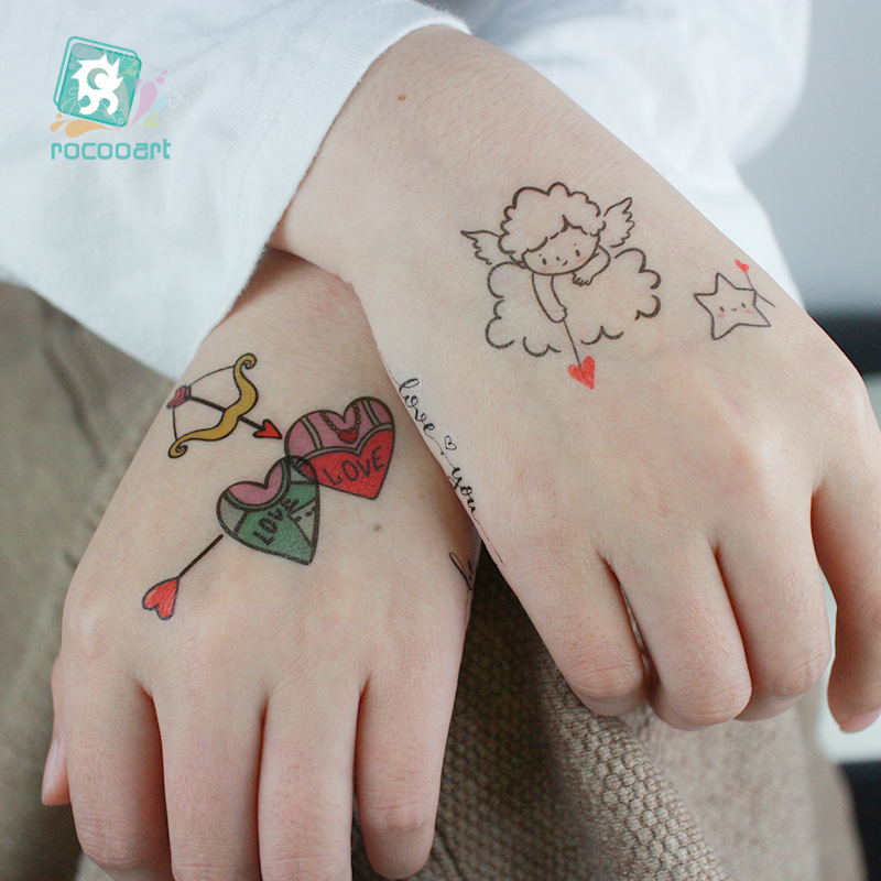 Picture of Ricklon Cross-border Waterproof Valentine's Day Tattoo Sticker Couple Confession Small Fresh Tattoo Sticker Wholesale Tattoo