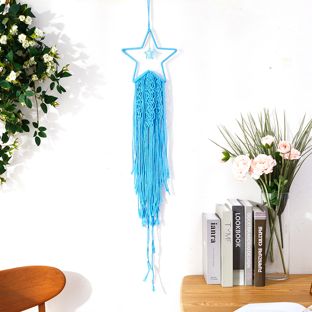 Picture of Cross-Border Hot Selling Moon Dream Catcher Hand-Woven Cotton Rope Tapestry Bohemian Style Wall Hangings