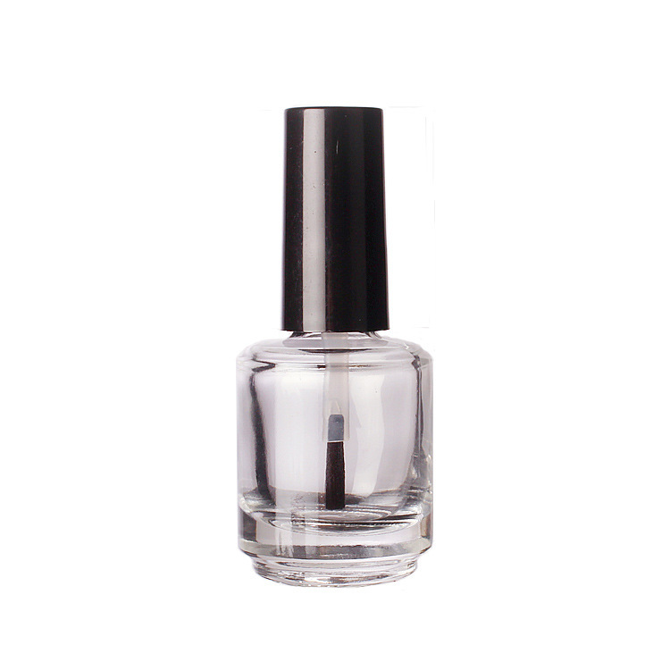 Picture of Wholesale 5ml-15ml transparent nail polish bottle black skull nail polish glass bottle empty bottle with brush