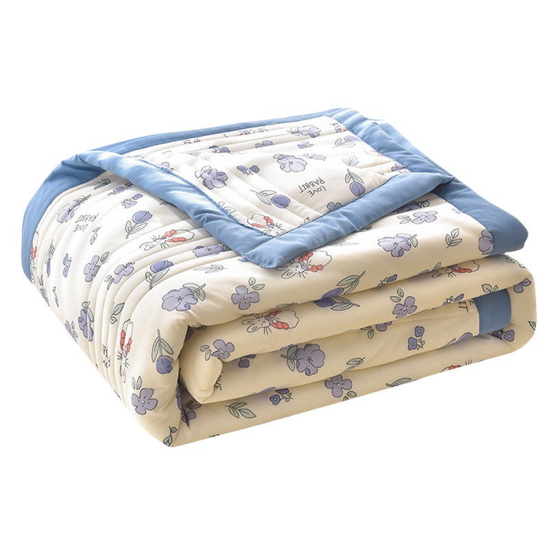 Double-Layer Gauze Summer Cool Quilt, Summer Cool Quilt, Machine Washable Kidsren's Ice Silk Summer Quilt, Cold Feeling, Washable Air-Conditioned Quilt, Breathable
