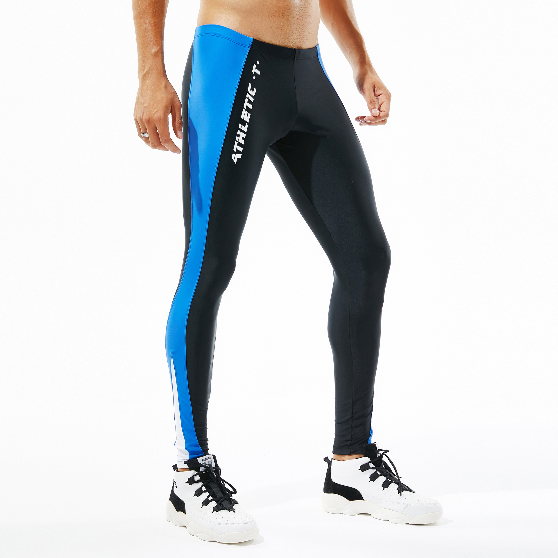 Picture of Specially Designed for New Men's Pants, Running Sports, Track and Field Fitness Tights, Nylon Fabric 8601 Breathable