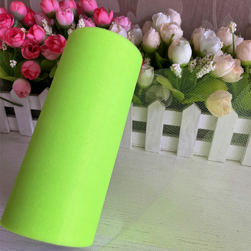 Picture of Wedding party decoration American mesh roll tutu skirt birthday table skirt tulle yarn wedding decoration 15cm * 25 yards