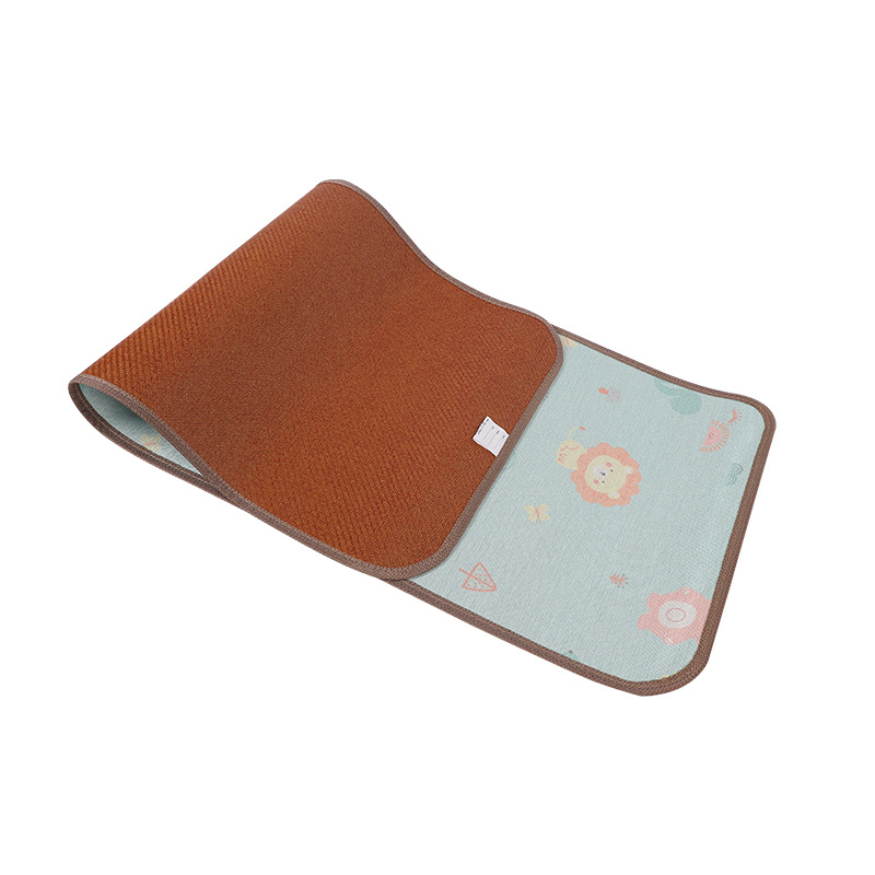 Picture of Kindergarten mat color Ice Silk rattan mat children double-sided mat student dormitory foldable Ice Silk rattan mat