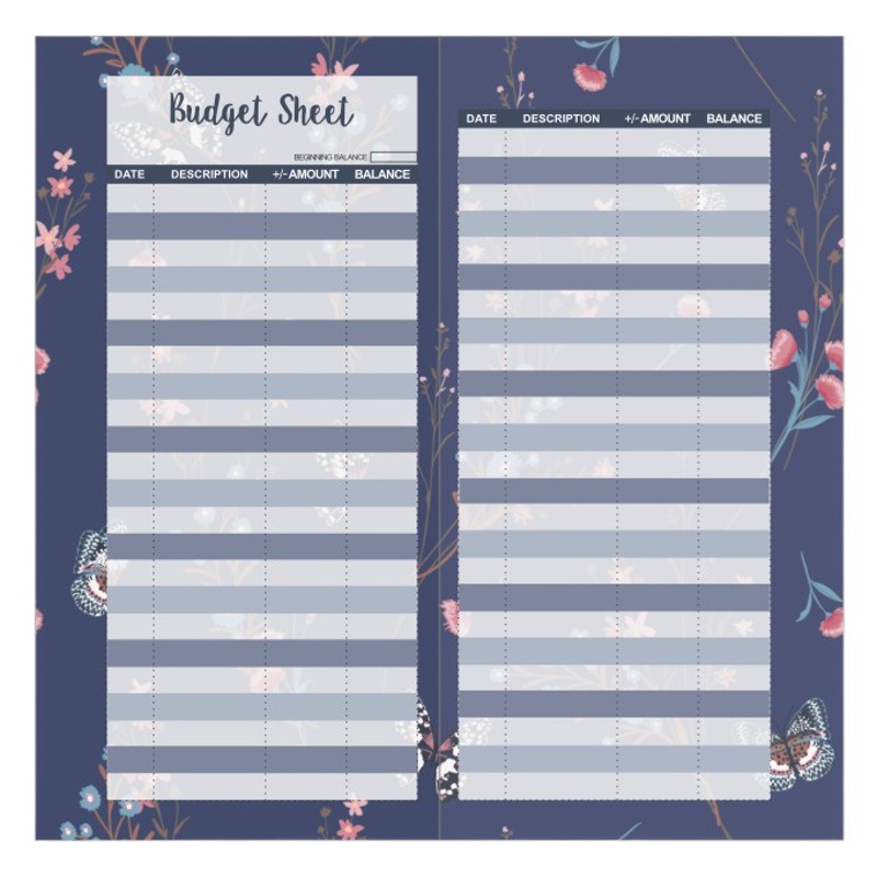 Cross-border foreign trade budget card pattern with holes cash plan consumption cardboard budget German envelope letter printing