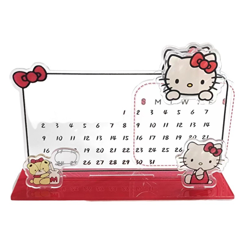Picture of hellokitty acrylic calendar decoration recycling desktop desk calendar middle school entrance examination ins note board erasable